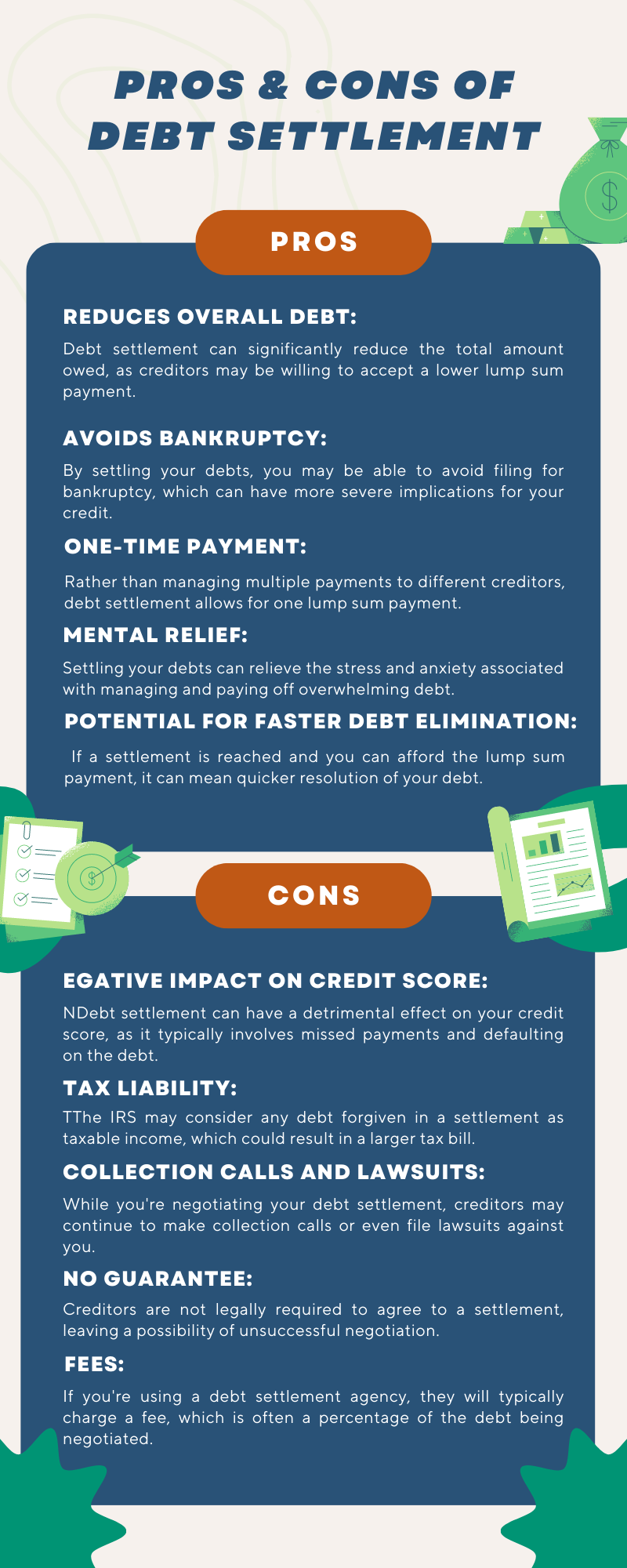 Debt Settlement Pros and Cons - Consumer Credit